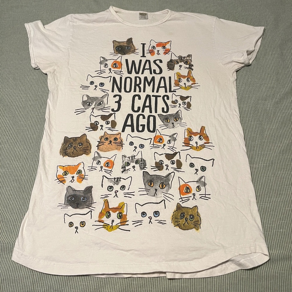 Relevant Nightshirt Cat 100% Cotton Women's One Size